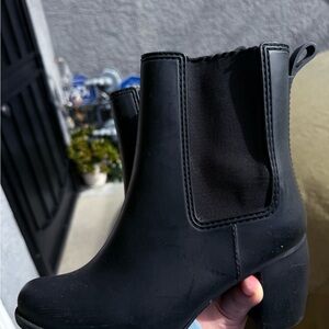 Jeffrey Campbell rain boot heels